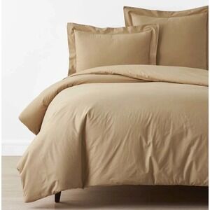 The Company Store Wheat Garment Washed Cotton Percale Full Duvet Cover 51412D-F